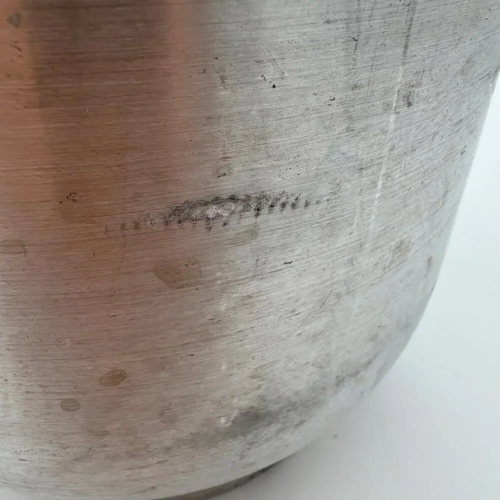 Vintage Aluminum Ice Bucket, Mid Century 12
